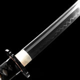 Hand Forged Katana High Carbon Steel With Clay Tempered Engraving Scabbard