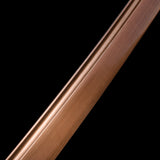 Golden Katana,Handmade High Carbon Steel Samurai Katana Bamboo Leaves Tsuba