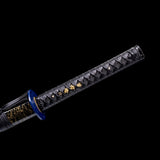 Handmade Katana,Japanese Style Samurai Lightning Engraving Blade Blue