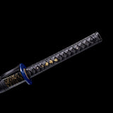 Handmade Katana,Japanese Style Samurai Sword Lightning Engraving Blade Blue