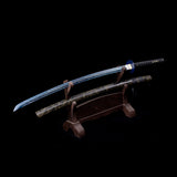 Handmade Katana,Japanese Style Samurai Lightning Engraving Blade Blue