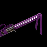 Purple Katana,Handmade Color Treated Chokuto Ninjato Ninja Straight