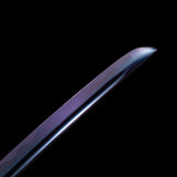 Red Color Katana,Japanese Samurai Katana Blue Heat Treated Blade Full Tang