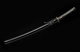 Black Katana,Hand Forged Real Hamon Japanese Katana Full Tang Clay Tempered