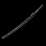 Handmade Katana,Japanese Style Samurai Lightning Engraving Blade Blue