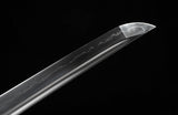 Black Katana,Hand Forged Real Hamon Japanese Katana Full Tang Clay Tempered