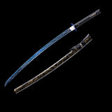 Handmade Katana,Japanese Style Samurai Lightning Engraving Blade Blue