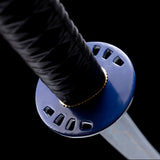Handmade Katana,Japanese Style Samurai Lightning Engraving Blade Blue