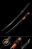 Fully Hand Katana Lightning Hamons Japanese Samurai Katana Black Blade Musashi