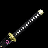 Roronoa Zoro Shusui Katana,Japanese Samurai Replica Real Steel Full Tang Blade
