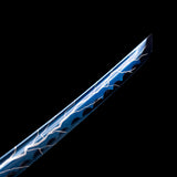 Handmade Katana,Japanese Style Samurai Lightning Engraving Blade Blue