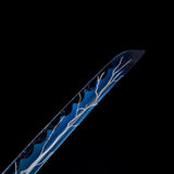 Handmade Katana,Japanese Style Samurai Lightning Engraving Blade Blue