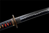 Fully Hand Katana Lightning Hamons Japanese Samurai Katana Black Blade Musashi