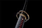 Fully Hand Katana Lightning Hamons Japanese Samurai Katana Black Blade Musashi
