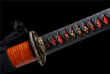 Fully Hand Katana Lightning Hamons Japanese Samurai Katana Black Blade Musashi