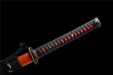 Fully Hand Katana Lightning Hamons Japanese Samurai Katana Black Blade Musashi