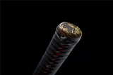 Fully Hand Katana Lightning Hamons Japanese Samurai Katana Black Blade Musashi