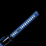Handmade Japanese Katana Sword High Carbon Steel With Blue Blade And Scabbard