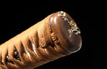 Handmade Japanese Katana Sword T10 Folded Clay Tempered Steel Blade