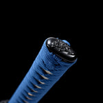 Handmade Japanese Katana Sword High Carbon Steel With Blue Blade And Scabbard