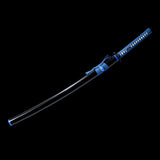 Handmade Japanese Katana Sword High Carbon Steel With Blue Blade And Scabbard