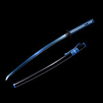 Handmade Japanese Katana Sword High Carbon Steel With Blue Blade And Scabbard