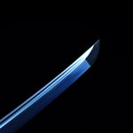 Handmade Japanese Katana Sword High Carbon Steel With Blue Blade And Scabbard