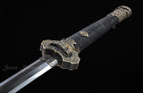 Chinese JIAN Damascus Folded Steel Tang Dynasty Straight Jian