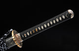 Ninja Ninjato Straight Katana Classic Folded Steel With Clay Tempered