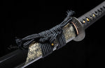 Handmade Samurai Swords,Folded Damasus Wakizashi Clay Tempered High Grade Katana