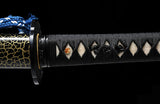 Real Japanese Samurai, High Carbon Steel Full Tang Blade With Crack Scabbard