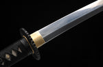 Handmade Katana Japanese High Carbon Steel With Clay Temperd Green Scabbard