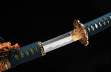 Japanese Sword Clay Tempered Folded Steel Blade Authentic Taichi Samurai Katana