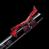 Handmade Katana,Real Japanese Samurai Katana Engraving Design Black Blade