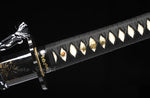 Samurai Katana Japanese Clay Tempered Blade Traditional Handmade Iron Tsuba