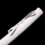 White Katana,Samurai Katana Manganese Steel Engraving White Scabbard