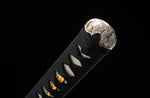 Ninja Ninjato Straight Katana Classic Folded Steel With Clay Tempered