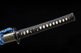Real Japanese Samurai, High Carbon Steel Full Tang Blade With Crack Scabbard