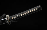 Traditional Katana Clay Tempered Japanese Samurai Katana Black Scabbard