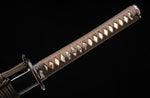Hand Forged Katana Folded Damasus Steel Real Hamon Samurai Katana Brown Wrap