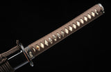 Hand Forged Katana Folded Damasus Steel Real Hamon Samurai Katana Brown Wrap