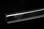 Handmade Folded Steel Katana Clay Tempered With Handle Leather Ito Full Tang