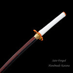 Demon Slayer Anime Swords Katana Rengoku Kyoujurou,Japanese Samurai Cosplay Replica Real Steel