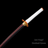 Demon Slayer Anime Swords Katana Rengoku Kyoujurou,Japanese Samurai Cosplay Replica Real Steel
