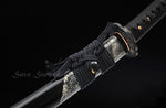 Handmade Tanto,Folded Damasus Steel With Clay Tempered Blade Tanto