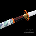 Demon Slayer Anime Swords Katana Rengoku Kyoujurou,Japanese Samurai Cosplay Replica Real Steel