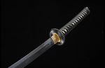 Handmade Katana Japanese High Carbon Steel With Clay Temperd Green Scabbard