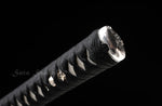 Traditional Japanese Samurai Katana Folded Steel Clay Tempered Silvery
