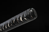 Handmade Folded Steel Katana Clay Tempered With Handle Leather Ito Full Tang