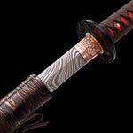 Brown Katana,Handmade Samurai Manganese Steel Engraving Pattern Katana